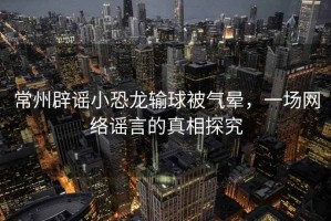 常州辟謠小恐龍輸球被氣暈，一場(chǎng)網(wǎng)絡(luò )謠言的真相探究