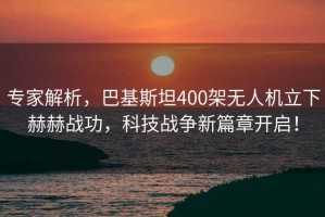 專(zhuān)家解析，巴基斯坦400架無(wú)人機立下赫赫戰功，科技戰爭新篇章開(kāi)啟！