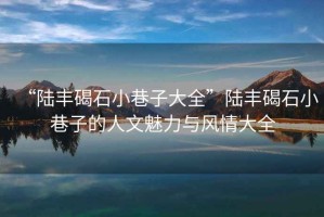 “陸豐碣石小巷子大全”陸豐碣石小巷子的人文魅力與風(fēng)情大全