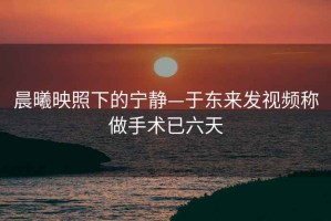 晨曦映照下的寧靜—于東來(lái)發(fā)視頻稱(chēng)做手術(shù)已六天