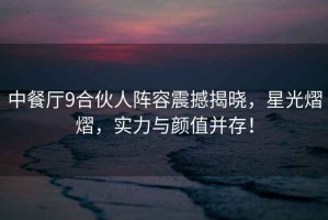 中餐廳9合伙人陣容震撼揭曉，星光熠熠，實(shí)力與顏值并存！