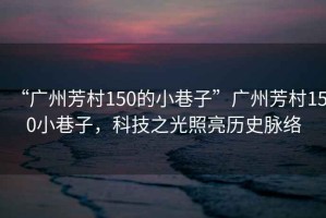 “廣州芳村150的小巷子”廣州芳村150小巷子，科技之光照亮歷史脈絡(luò )