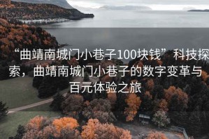 “曲靖南城門(mén)小巷子100塊錢(qián)”科技探索，曲靖南城門(mén)小巷子的數字變革與百元體驗之旅