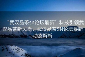 “武漢品茶sn論壇最新”科技引領(lǐng)武漢品茶新風(fēng)尚，武漢品茶SN論壇最新動(dòng)態(tài)解析