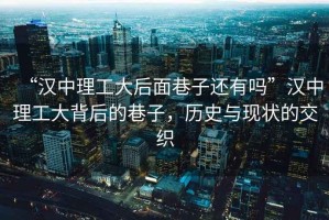 “漢中理工大后面巷子還有嗎”漢中理工大背后的巷子，歷史與現狀的交織