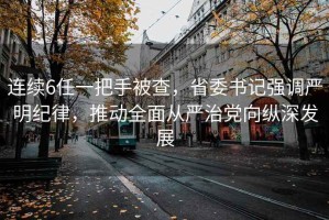 連續6任一把手被查，省委書(shū)記強調嚴明紀律，推動(dòng)全面從嚴治黨向縱深發(fā)展