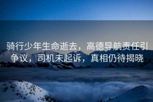 騎行少年生命逝去，高德導航責任引爭議，司機未起訴，真相仍待揭曉