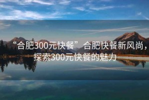 “合肥300元快餐”合肥快餐新風(fēng)尚，探索300元快餐的魅力