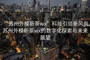 “蘇州外模新茶wx”科技引領(lǐng)新風(fēng)尚，蘇州外模新茶wx的數字化探索與未來(lái)展望