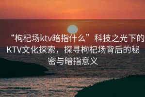 “枸杞場(chǎng)ktv暗指什么”科技之光下的KTV文化探索，探尋枸杞場(chǎng)背后的秘密與暗指意義