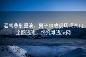 酒駕悲劇重演，男子事故現場(chǎng)喝兩口企圖逃避，終究難逃法網(wǎng)