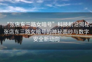 “張店?yáng)|三路女暗號”科技前沿揭秘，張店?yáng)|三路女暗號的神秘面紗與數字安全新動(dòng)向