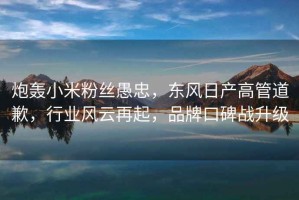 炮轟小米粉絲愚忠，東風(fēng)日產(chǎn)高管道歉，行業(yè)風(fēng)云再起，品牌口碑戰升級