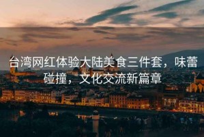 臺灣網(wǎng)紅體驗大陸美食三件套，味蕾碰撞，文化交流新篇章