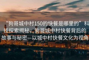 “狗哥城中村150的快餐是哪里的”科技探索揭秘，狗哥城中村快餐背后的故事與秘密—以城中村快餐文化為視角
