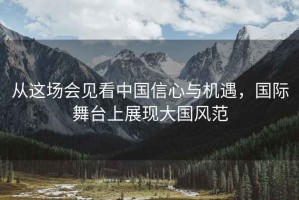 從這場(chǎng)會(huì )見(jiàn)看中國信心與機遇，國際舞臺上展現大國風(fēng)范
