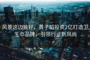風(fēng)景這邊獨好，黃子韜投資2億打造衛生巾品牌，引領(lǐng)行業(yè)新風(fēng)尚