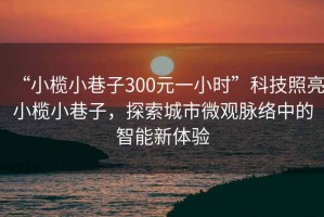 “小欖小巷子300元一小時(shí)”科技照亮小欖小巷子，探索城市微觀(guān)脈絡(luò )中的智能新體驗