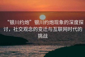 “銀川約炮”銀川約炮現象的深度探討，社交觀(guān)念的變遷與互聯(lián)網(wǎng)時(shí)代的挑戰