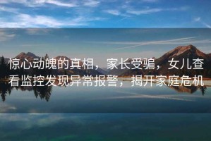 驚心動(dòng)魄的真相，家長(cháng)受騙，女兒查看監控發(fā)現異常報警，揭開(kāi)家庭危機