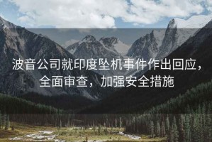 波音公司就印度墜機事件作出回應，全面審查，加強安全措施