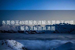 東莞帝王49項服務(wù)詳解:東莞帝王49項服務(wù)詳解圖高清圖