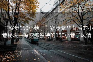 “寮步150小巷子”寮步繁華背后的小巷秘境—探索那獨特的150小巷子風(fēng)情