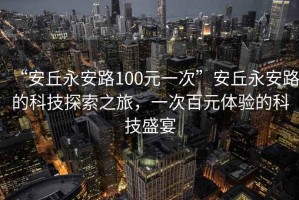 “安丘永安路100元一次”安丘永安路的科技探索之旅，一次百元體驗的科技盛宴