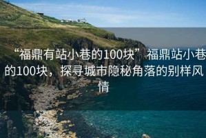 “福鼎有站小巷的100塊”福鼎站小巷的100塊，探尋城市隱秘角落的別樣風(fēng)情
