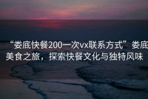 “婁底快餐200一次vx聯(lián)系方式”婁底美食之旅，探索快餐文化與獨特風(fēng)味