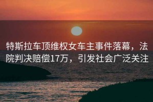 特斯拉車(chē)頂維權女車(chē)主事件落幕，法院判決賠償17萬(wàn)，引發(fā)社會(huì )廣泛關(guān)注