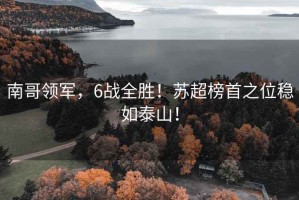 南哥領(lǐng)軍，6戰全勝！蘇超榜首之位穩如泰山！