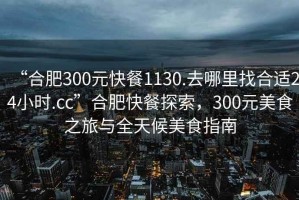 “合肥300元快餐1130.去哪里找合適24小時(shí).cc”合肥快餐探索，300元美食之旅與全天候美食指南