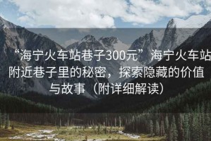 “海寧火車(chē)站巷子300元”海寧火車(chē)站附近巷子里的秘密，探索隱藏的價(jià)值與故事（附詳細解讀）