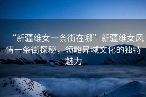 “新疆維女一條街在哪”新疆維女風(fēng)情一條街探秘，領(lǐng)略異域文化的獨特魅力