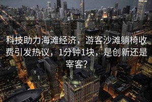 科技助力海灘經(jīng)濟，游客沙灘躺椅收費引發(fā)熱議，1分鐘1塊，是創(chuàng  )新還是宰客？