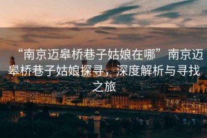 “南京邁皋橋巷子姑娘在哪”南京邁皋橋巷子姑娘探尋，深度解析與尋找之旅