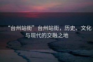 “臺州站街”臺州站街，歷史、文化與現代的交融之地