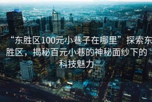 “東勝區100元小巷子在哪里”探索東勝區，揭秘百元小巷的神秘面紗下的科技魅力