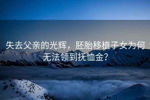 失去父親的光輝，胚胎移植子女為何無(wú)法領(lǐng)到撫恤金？