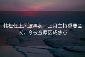 韓松任上風(fēng)波再起，上月主持重要會(huì )議，今被查原因成焦點(diǎn)