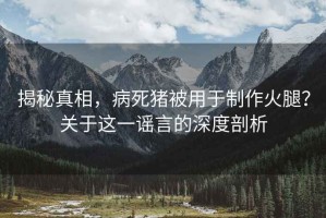 揭秘真相，病死豬被用于制作火腿？關(guān)于這一謠言的深度剖析