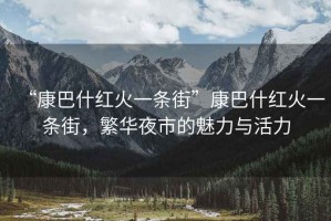 “康巴什紅火一條街”康巴什紅火一條街，繁華夜市的魅力與活力