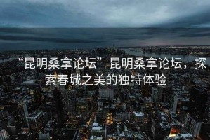 “昆明桑拿論壇”昆明桑拿論壇，探索春城之美的獨特體驗
