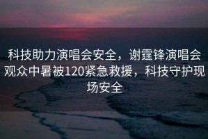 科技助力演唱會(huì )安全，謝霆鋒演唱會(huì )觀(guān)眾中暑被120緊急救援，科技守護現場(chǎng)安全