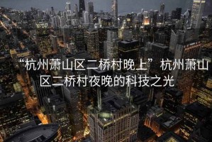 “杭州蕭山區二橋村晚上”杭州蕭山區二橋村夜晚的科技之光