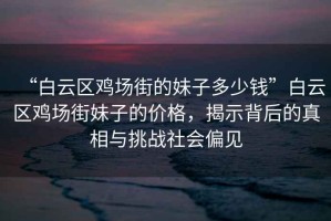“白云區雞場(chǎng)街的妹子多少錢(qián)”白云區雞場(chǎng)街妹子的價(jià)格，揭示背后的真相與挑戰社會(huì )偏見(jiàn)