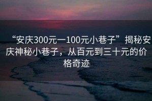 “安慶300元一100元小巷子”揭秘安慶神秘小巷子，從百元到三十元的價(jià)格奇跡