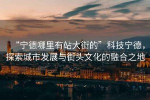 “寧德哪里有站大街的”科技寧德，探索城市發(fā)展與街頭文化的融合之地