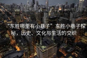 “東勝哪里有小巷子”東勝小巷子探秘，歷史、文化與生活的交織